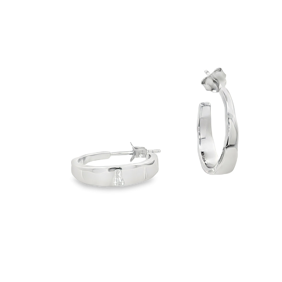 Mimas Earrings Silver - Classic Look with a Twist