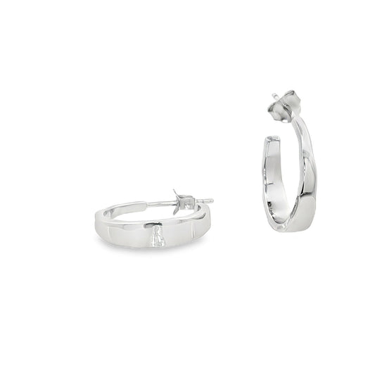 Mimas Earrings Silver - Classic Look with a Twist