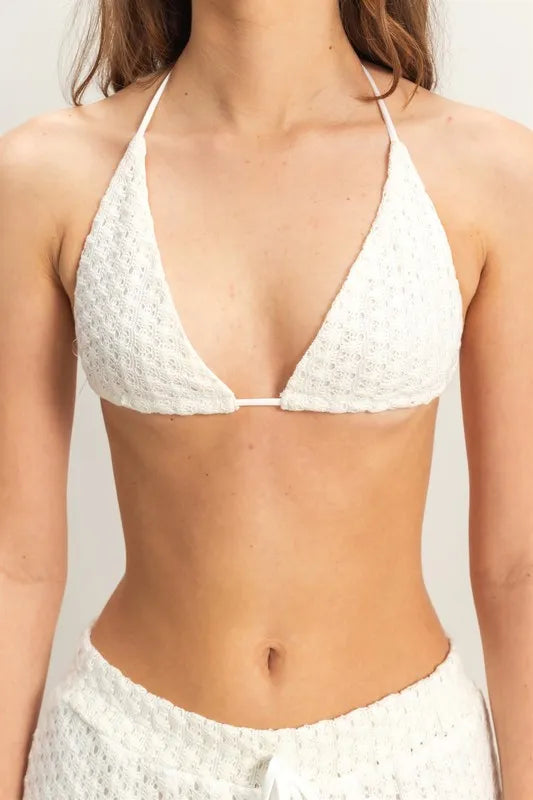 HYFVE Crochet Bra and Drawstring Pants Set