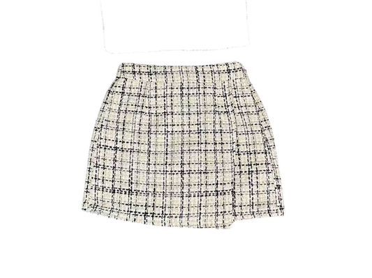 AA Black, white and gold Tweed Ruffle Skort