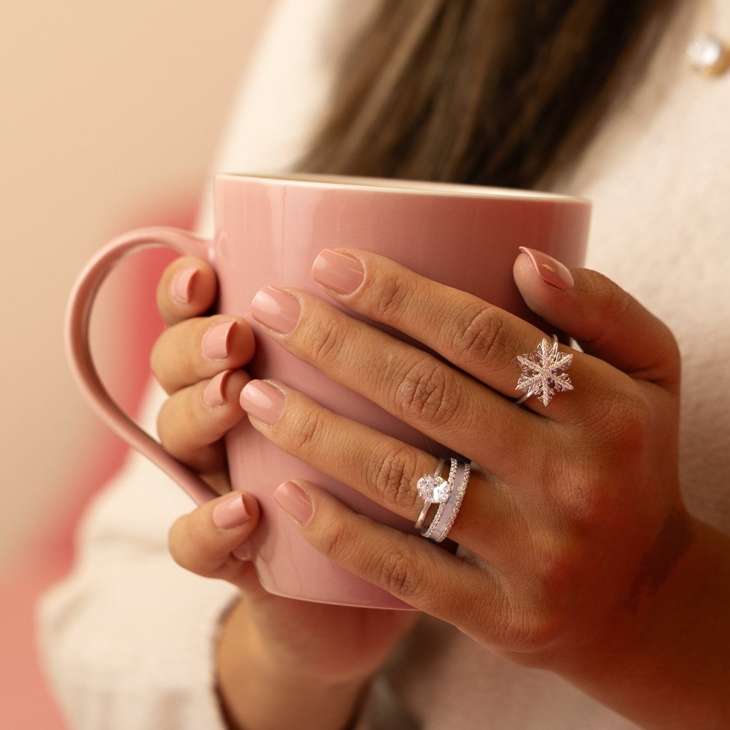 Macey Eternity Ring in Silver - Double the Shine x Infinity