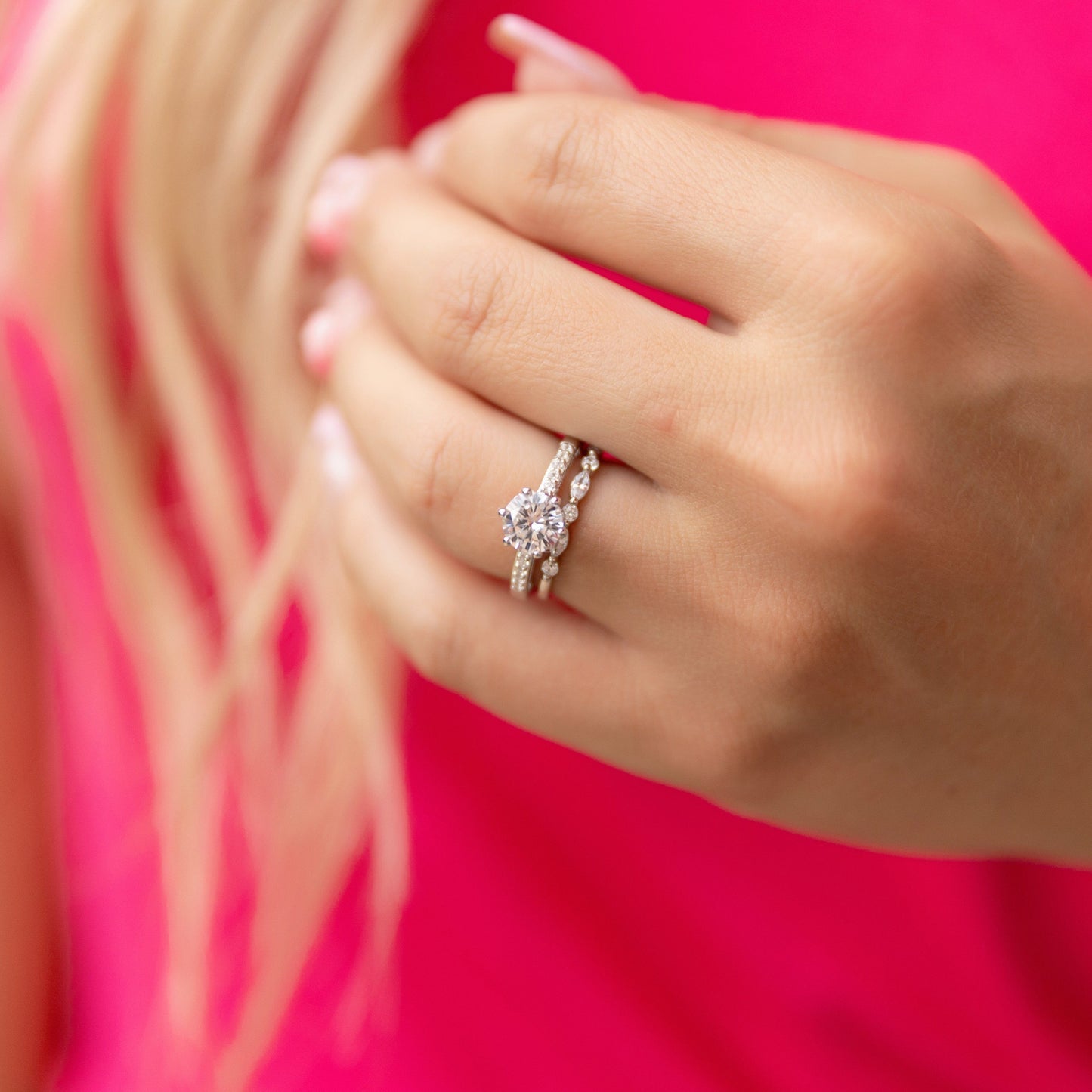 Rosalind Stackable Ring in Silver - Effortlessly Stacks or Stands Alone!