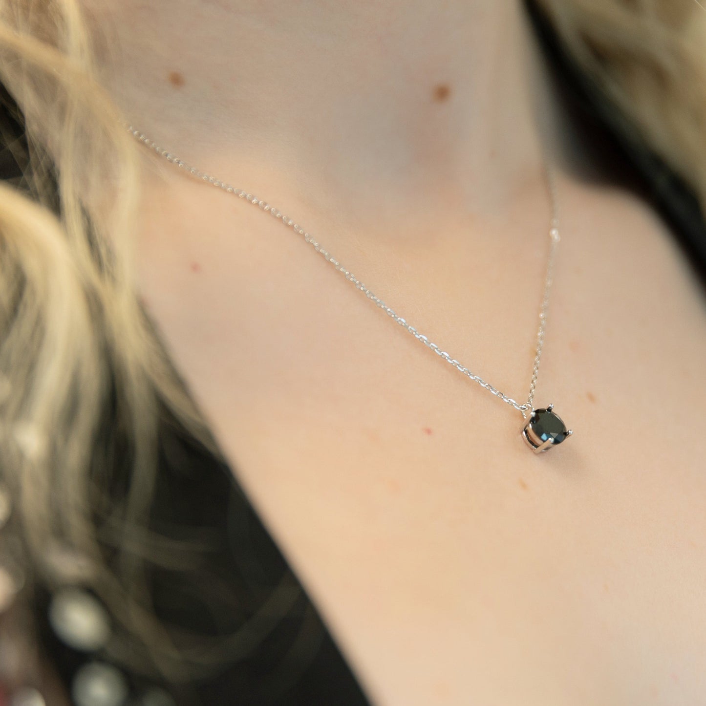 Black Brilliant Round Necklace - A Wardrobe Staple
