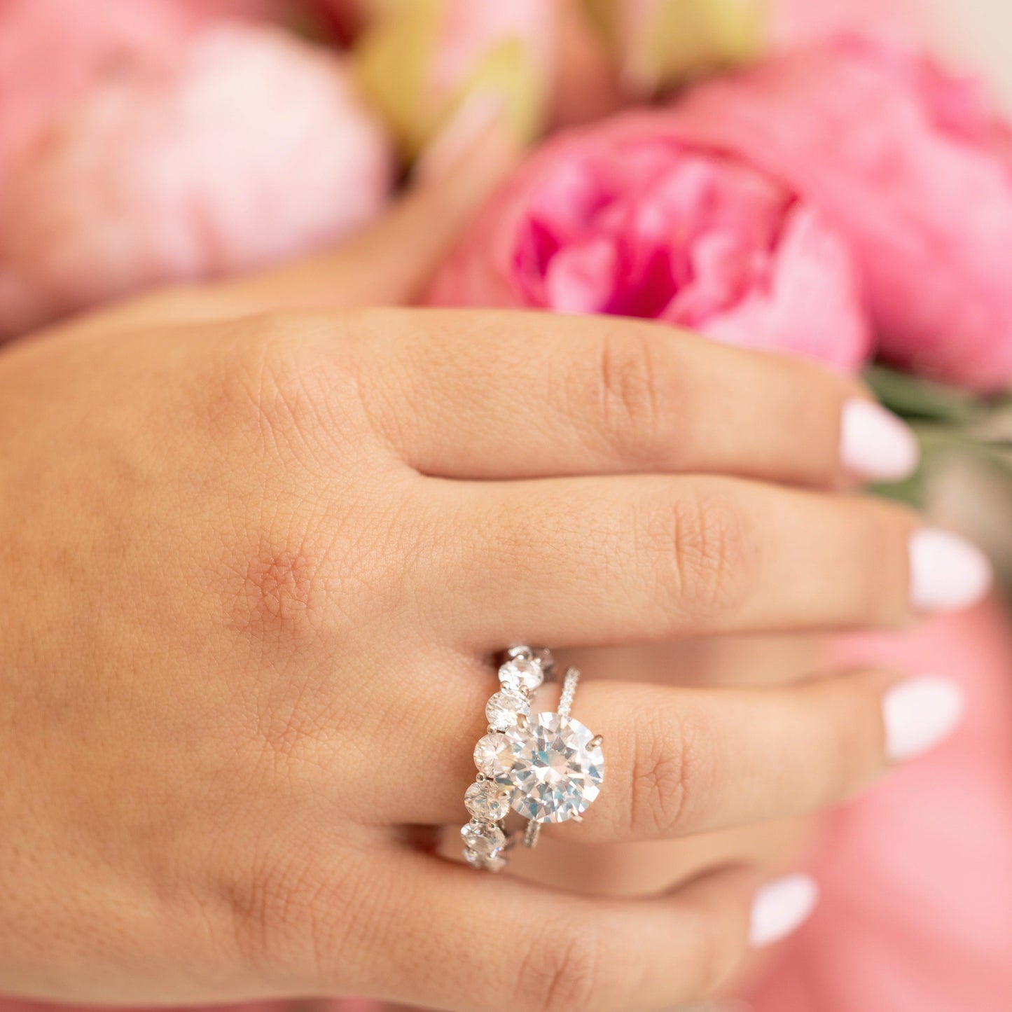 Evelyn Eternity Ring in Silver - Bold and Beautiful Attention Grabber!