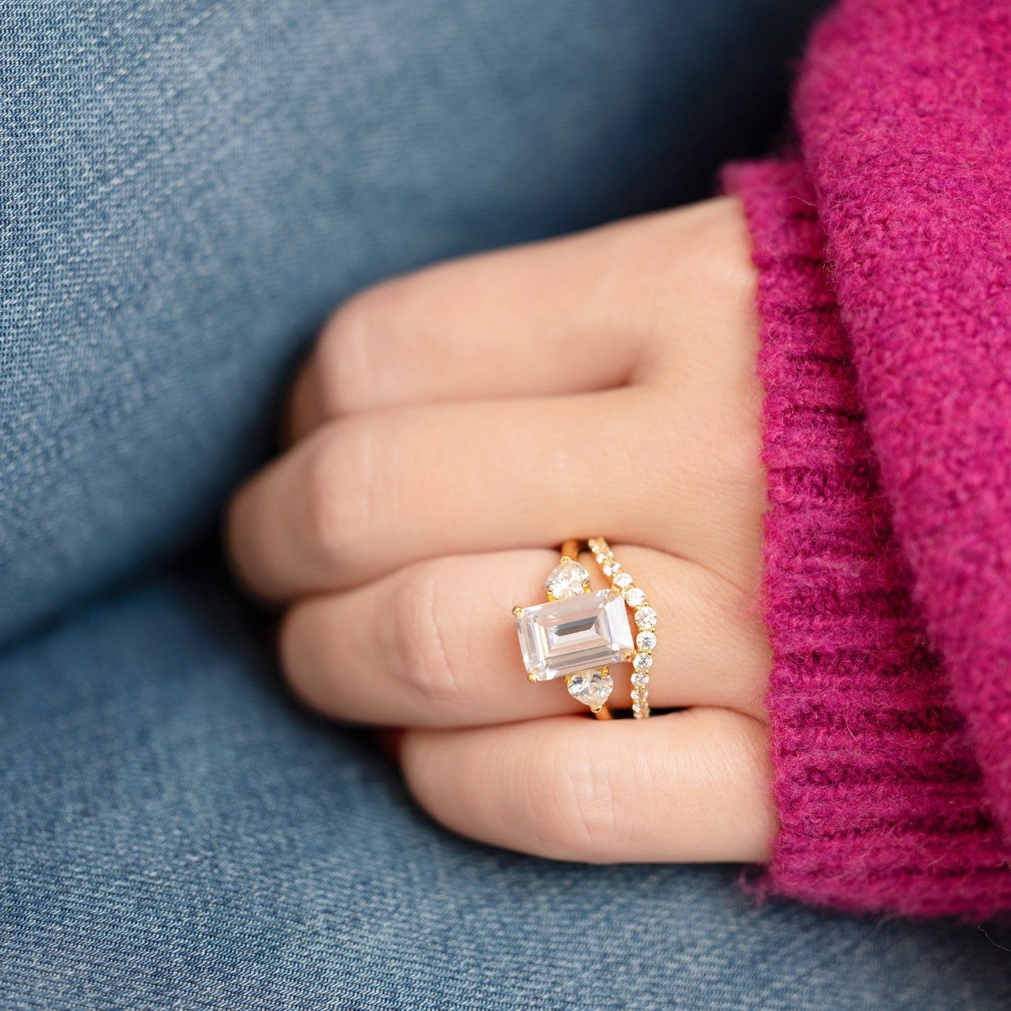 Gloria Stackable Ring in Gold - The Perfectly Stackable Superstar!