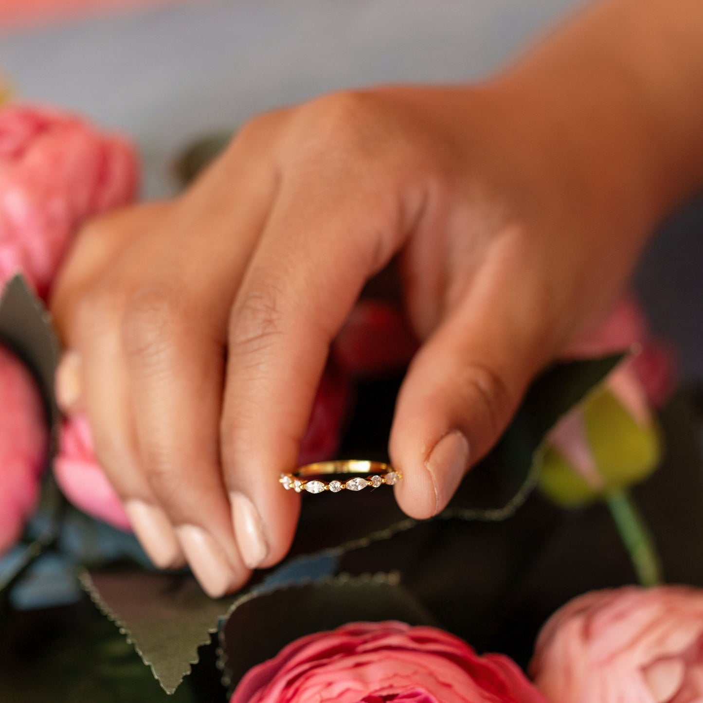 Rosalind Stackable Ring in Gold - Effortlessly Stackable!