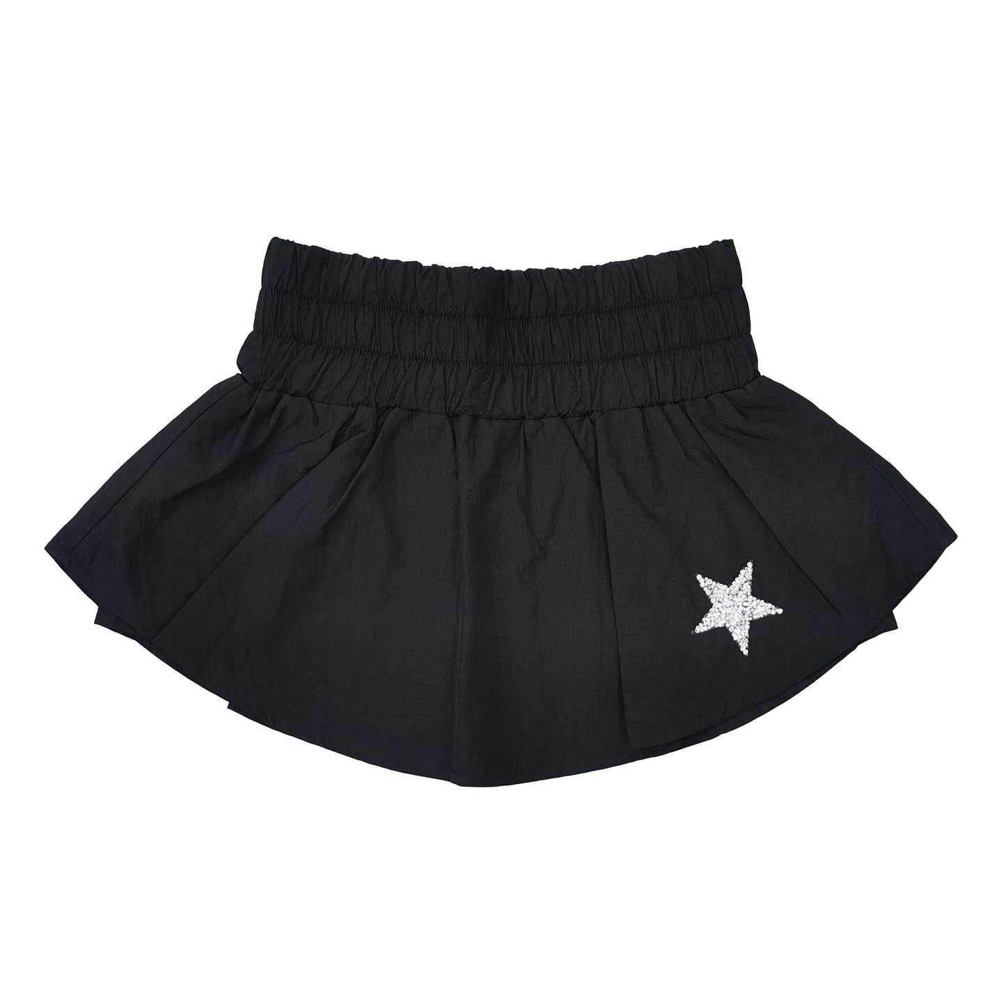 AA Fuchsia Gathered Double-layer Mini Skort