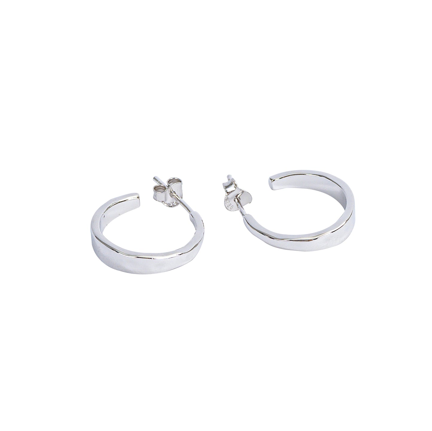 Mimas Earrings Silver - Classic Look with a Twist