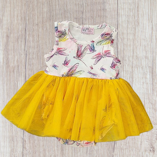 Watercolor Dragonflies Tulle Romper