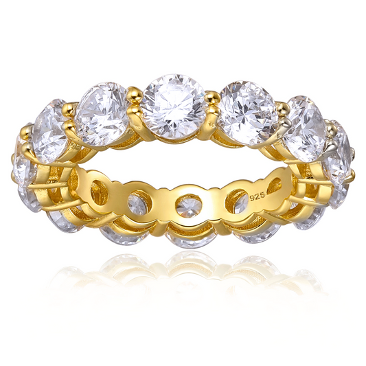 Evelyn Eternity Ring in Gold - Bold and Beautiful Attention Grabber
