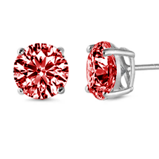 Garnet Birthstone Earrings in Silver - Celebrate Your January Birthday!