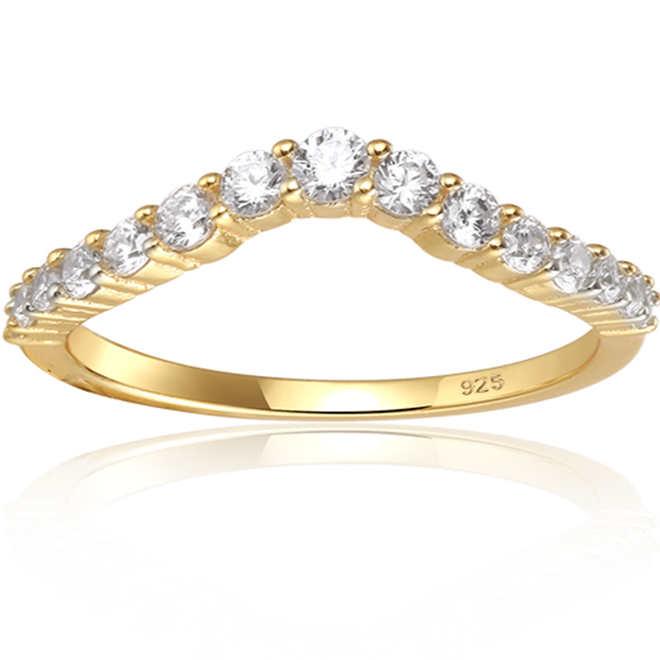 Gloria Stackable Ring in Gold - The Perfectly Stackable Superstar!