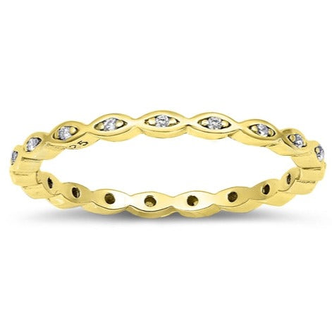 Vanessa Eternity Ring in Gold - Super Stacker!