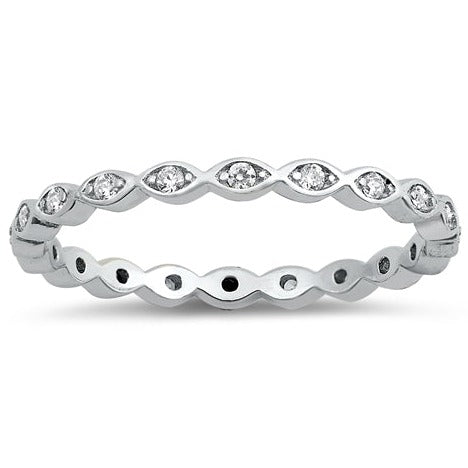 Vanessa Eternity Ring in Silver - Super Stacker!