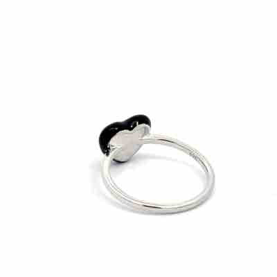 Black Heart Ring - Edgy Valentine's Day Statement Ring | 925 Sterling Silver